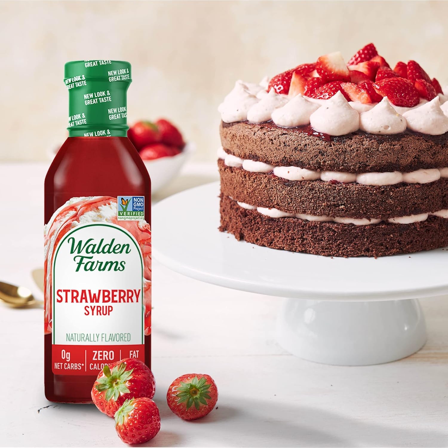 Amazon.com : Walden Farms Strawberry Syrup – Perfect for Desserts